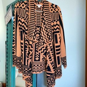 Bar III Aztec Print Cardigan